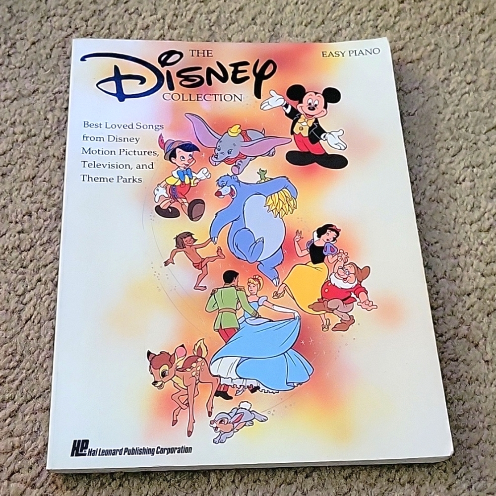 1990 Disney Collection Easy Piano Best Loved Songs Sheet music book Hal Leonard